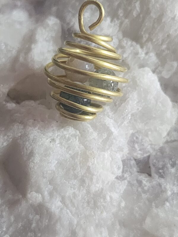 Cage Nephtys avec perles en pierres naturelles – Image 6