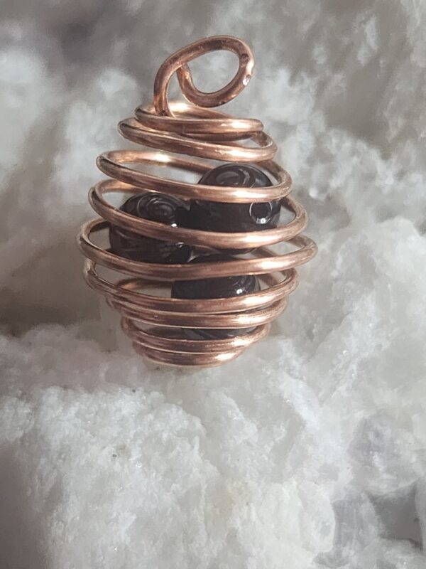 Cage Nephtys avec perles en pierres naturelles – Image 4