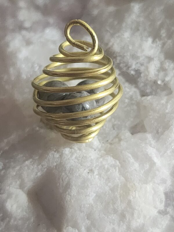 Cage Nephtys avec perles en pierres naturelles – Image 7