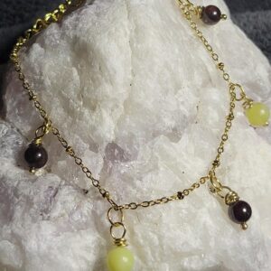 Bracelet Laurine Doré en pierres naturelles