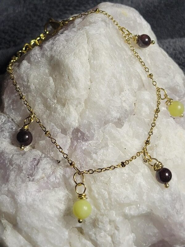 Bracelet Laurine Doré en pierres naturelles