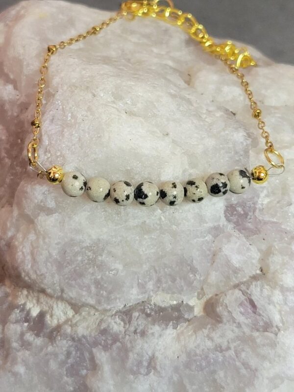 Bracelet Odeline Doré en pierres naturelles – Image 2